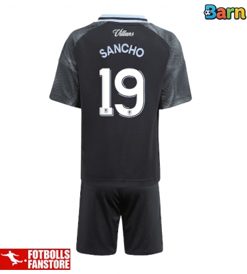 Aston Villa Jadon Sancho #19 Bortatröja Barn 2025-26 Kortärmad (+ Korta byxor)